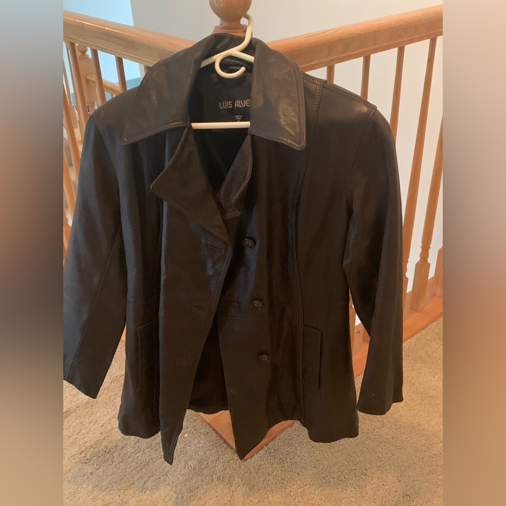 Dark brown leather jacket!
